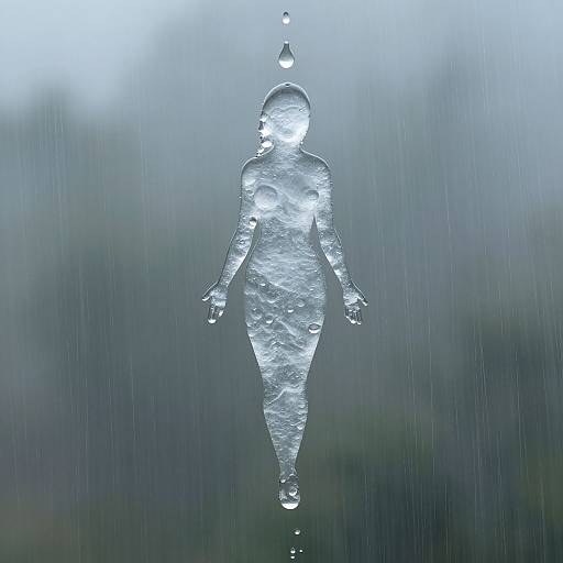 Photorealistic Translucent Rain Silhouette