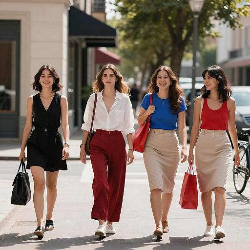 Four Women Enjoying a Sunny Day