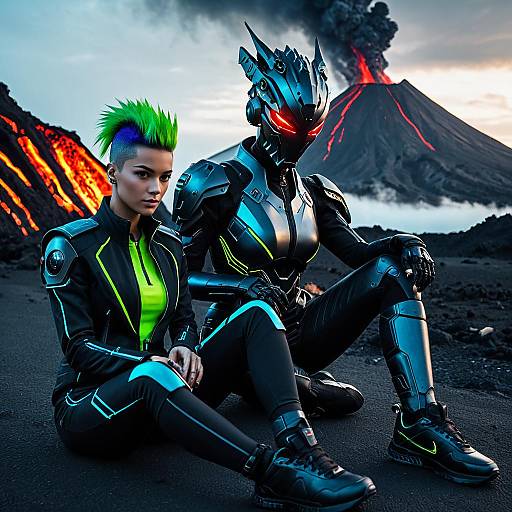 Cyberpunk Hacker Duo by Erupting Volcano