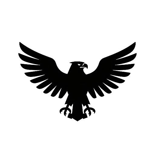 Minimalist Black and White Eagle Logo