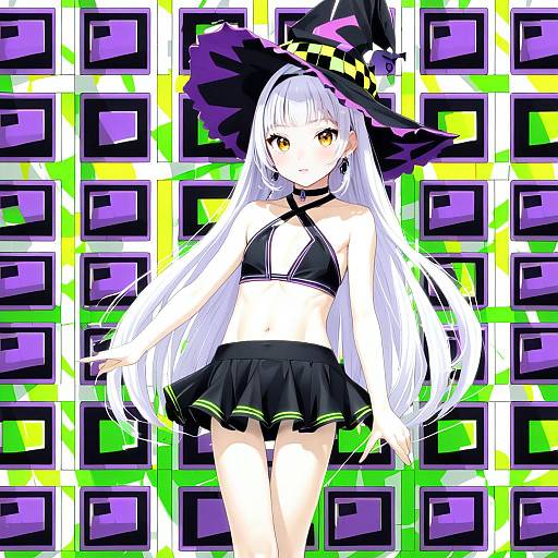 Illustration of Murasaki shion (hololive summer 2019), hololive in the style of Mizuki hitoshi