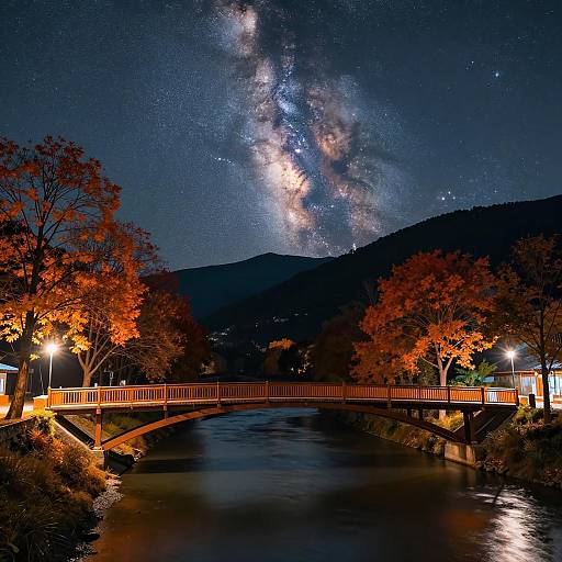 Serene Nightscape with Milky Way View