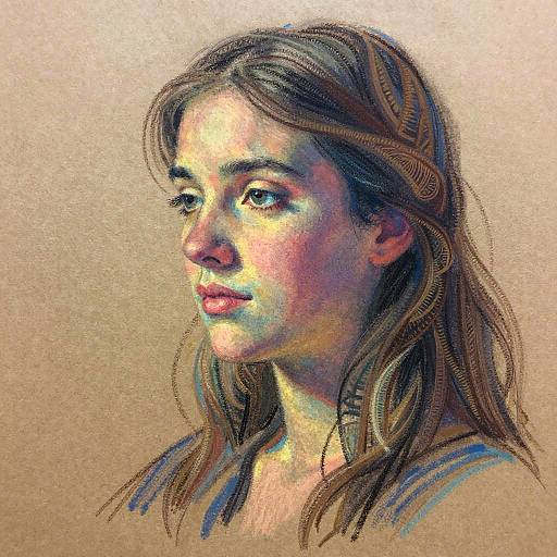 Dreamy Poet in Soft Pastel Chalk