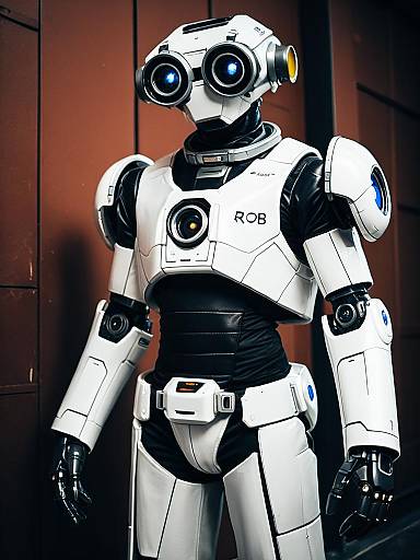 Man Wearing Realistic R.O.B. Robot Costume