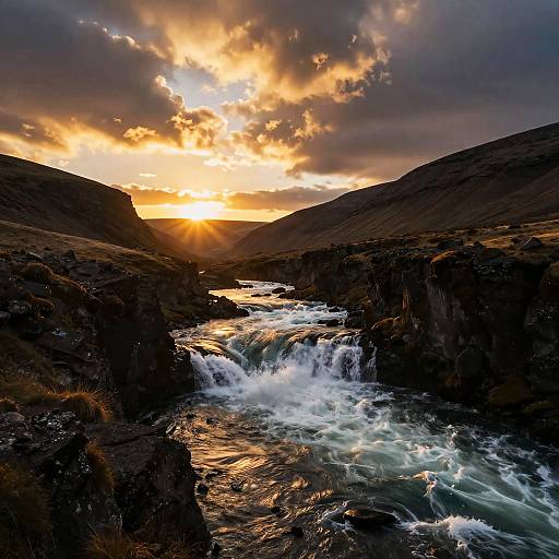 Sunset Torrent in Majestic Valley