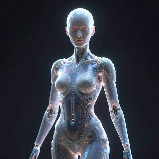Ethereal Humanoid in Sci-Fi Surrealism