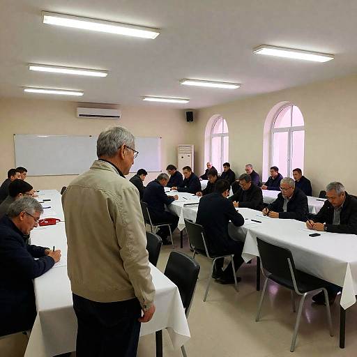 Elegant Dining Hall with Conversations