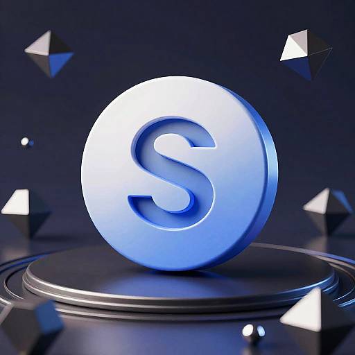 3D digital rendering of a glowing blue 