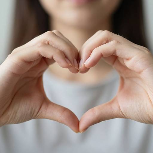 Close-Up Heart Finger Pose