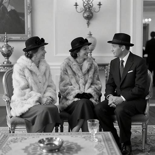 Elegant Vintage Room Conversation Scene