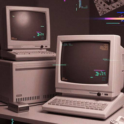 Retro-Futuristic AI Glitch Art