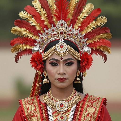 Photorealistic Asian Cultural Dance Portrait