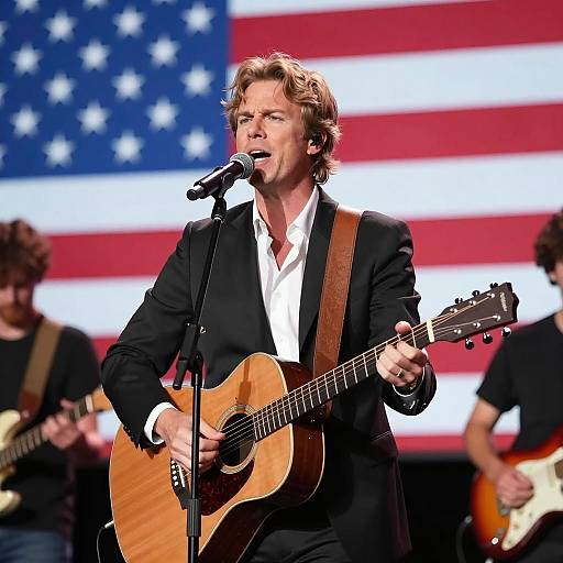 Emotional Male Singer with Acoustic Guitar