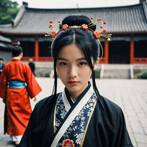 Chinese Woman in Traditional Costume