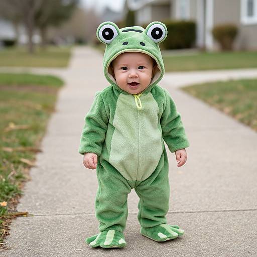 Child in Newborn Frog Costume