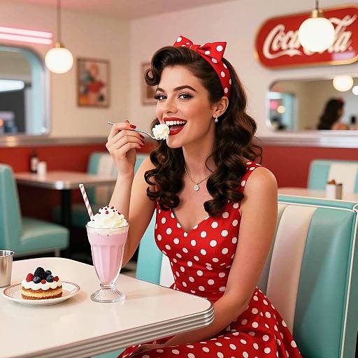 Nostalgic 1950s Diner Experience