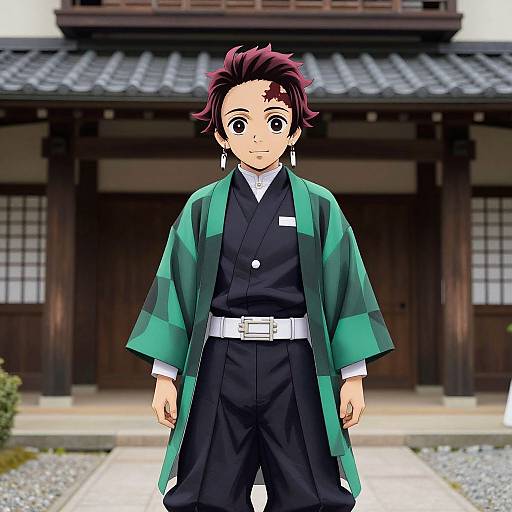 Tanjiro in Green Kimono