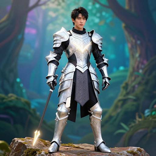 Elegant Male Fantasy Light Armor