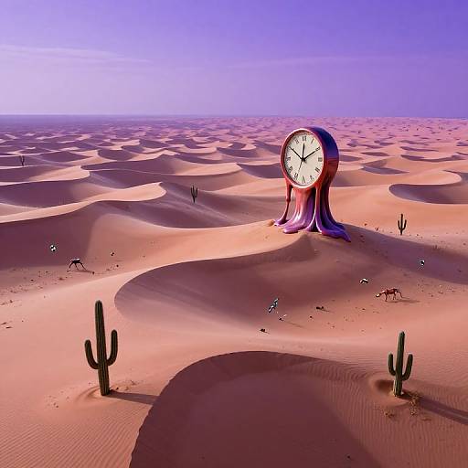 Surreal Desert Dreamscape Aerial View