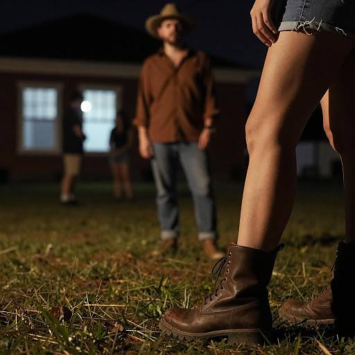 Mysterious Nighttime Figures in Shadows