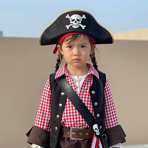 Serious Toddler in Pirate Costume