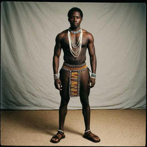 Solo Portrait of Dark-Skinned African Boy