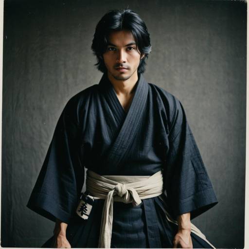 Samurai Wolf in Dark Loose Robes