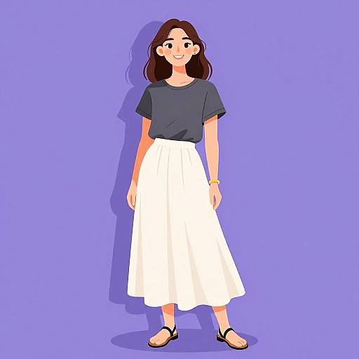 Smiling Woman in Bohemian Style