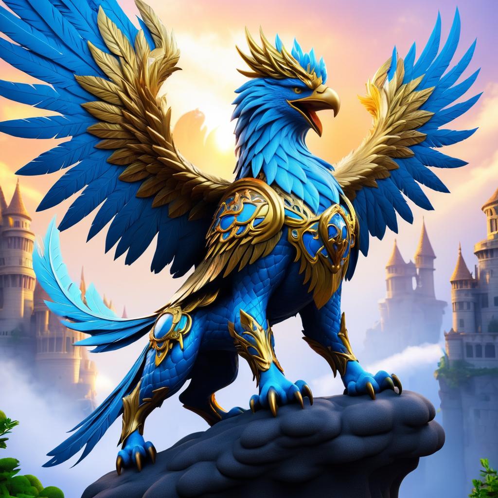 Majestic Griffin Guardian in Mythical Realms