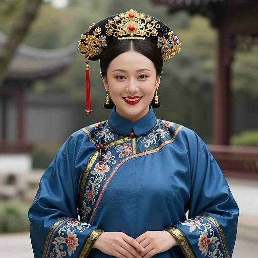 Asian Woman in Traditional Chinese Costume