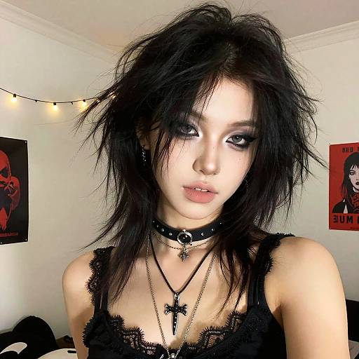 Gothic Style Young Woman Portrait