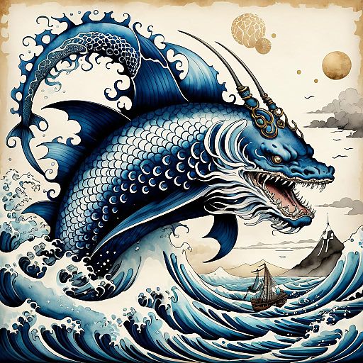 Mythical Sea Creature in Classic Styles