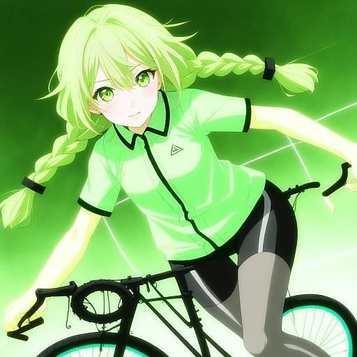 Illustration of Amane suzuha, steins;gate in the style of Rasukaru