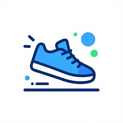 Colorful Sneaker Step Emoji Icon