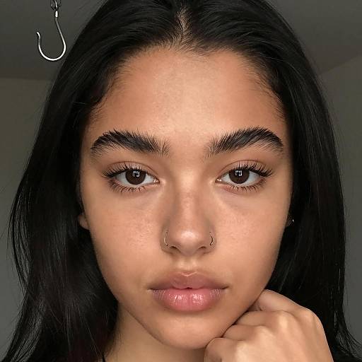 Close-Up Portrait of a Young Woman