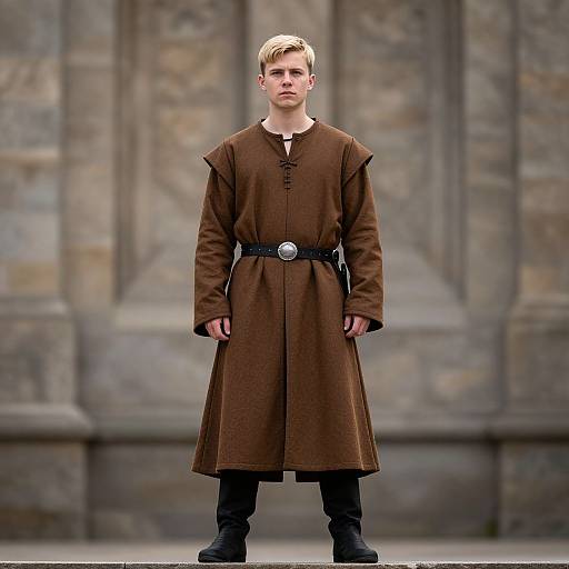 Young Man in Medieval Tunic Photo