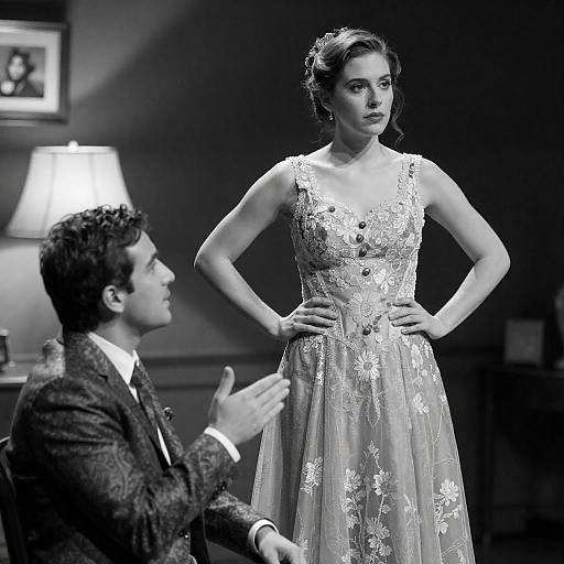 Elegant Black and White Vintage Portrait