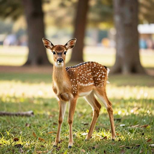 Playful White-tailed Deer Fawn Portrait