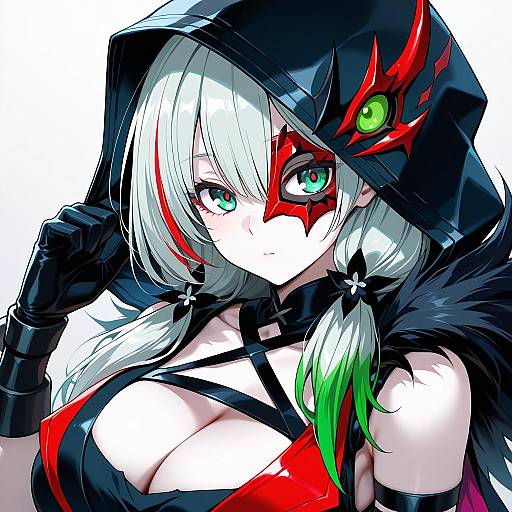 Illustration of Diabellstar the black witch, yu-gi-oh! in the style of Akakage red