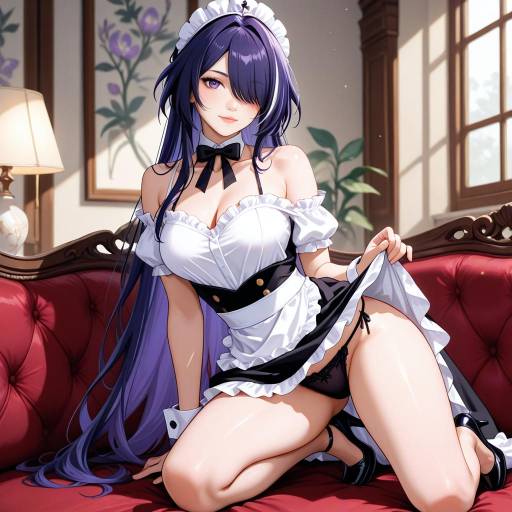 Flirty Maid in Tranquil Starlight