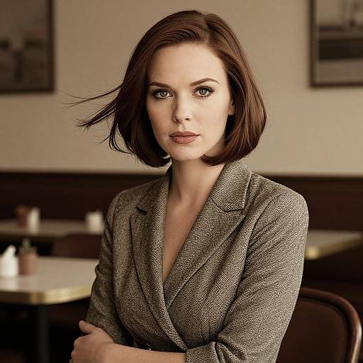 Elegant Vintage Kat Dennings Portrait