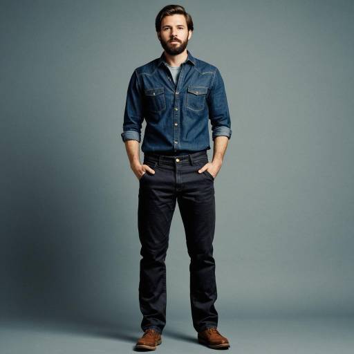 Realistic Male in Black Work Trousers