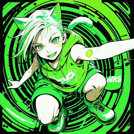 Dynamic Anime Tomboy Character Illustration
