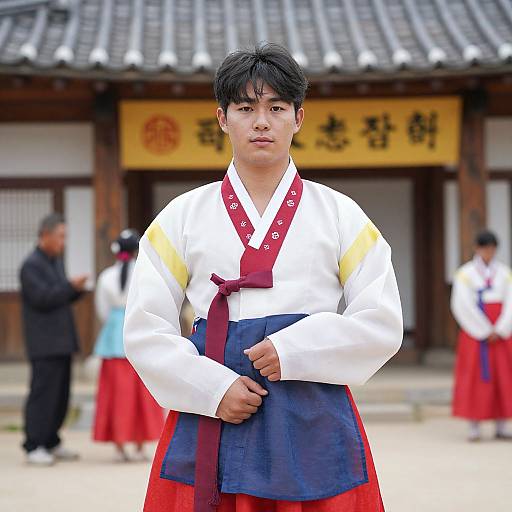 Sinulog Costume with Korean Outfit Pose