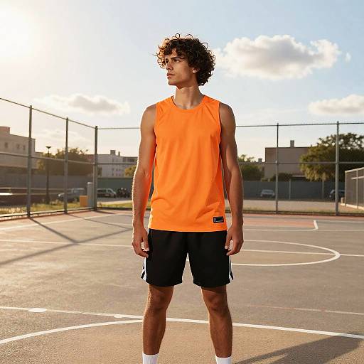 Golden Hour Urban Basketball Portrait
