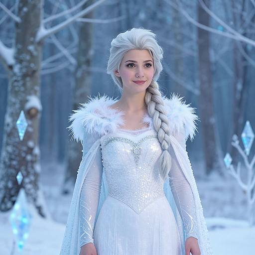 Cinematic Portrait of Elsa-Inspired Woman