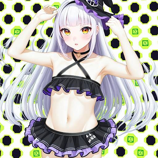 Illustration of Murasaki shion (hololive summer 2019), hololive in the style of Yukia (firstaid0)