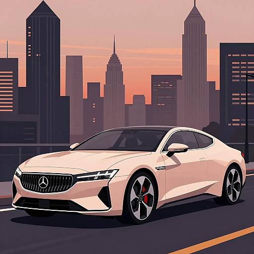 Futuristic Luxury Car in Art Deco Style