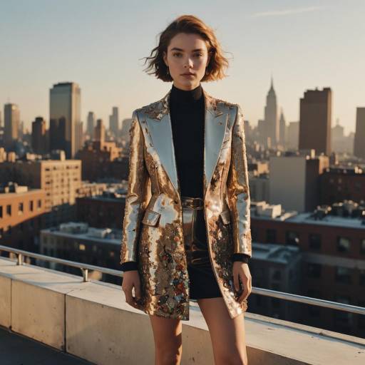 High Fashion Rooftop Photo with Elegance