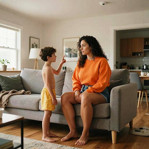 Intimate Living Room Couple Scene